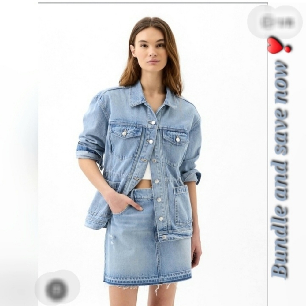 NWT Cinched-Waist Denim Jacket Size Medium